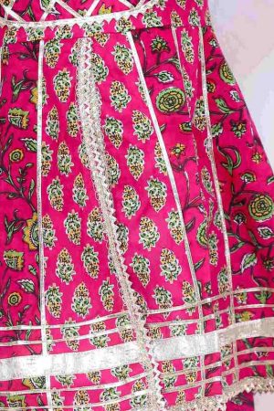 Red Floral Sharara Set