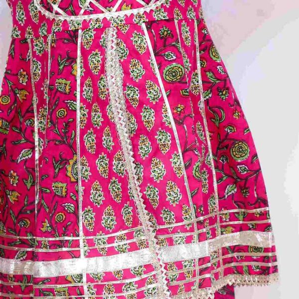 Red Floral Sharara Set