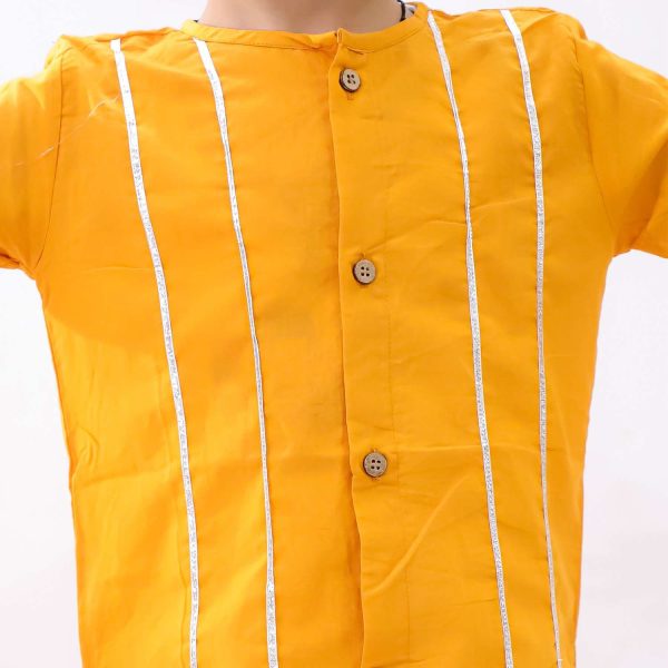 Maroon Mustard Camel Dhoti Kurta