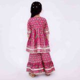 Red Floral Sharara Set