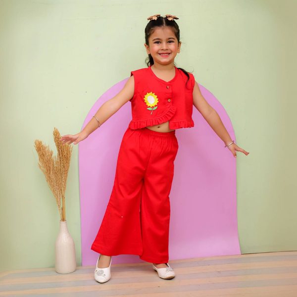 Red Sunflower Co Ord Set