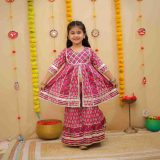 Red Floral Sharara Set