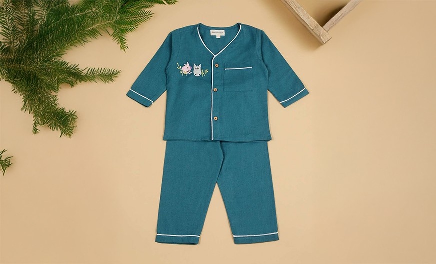 Navy Blue Baby Night Suit