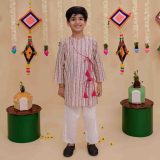 Angrakha Printed Kurta Pajama