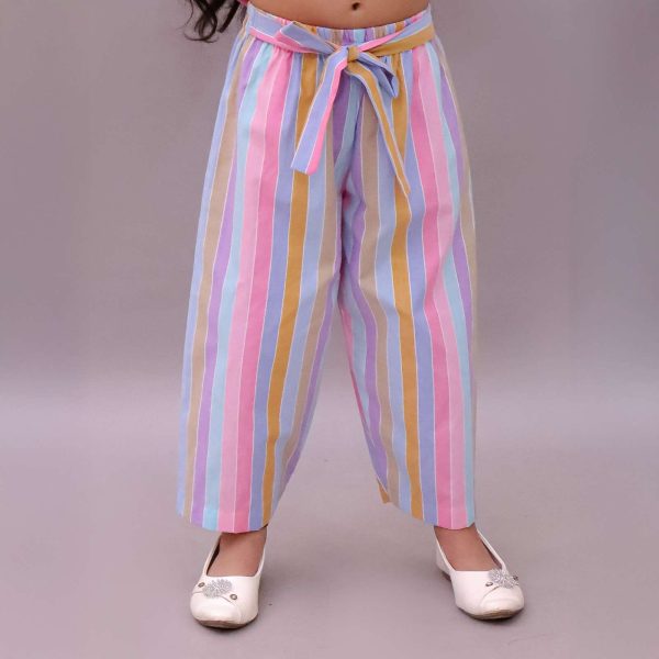 Girls Colourful Stripes Co Ord Set