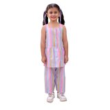 Girls Colourful Stripes Co Ord Set