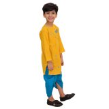 Yellow Mor Pankh Dhoti Kurta