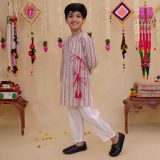 Angrakha Printed Kurta Pajama