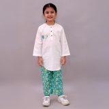Kids Fish Print Kurta Pajama Night suit
