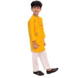 Mustard Embroidery Kurta Pajama