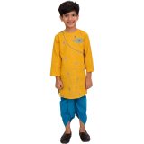 Yellow Mor Pankh Dhoti Kurta