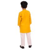 Mustard Embroidery Kurta Pajama