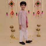 Angrakha Printed Kurta Pajama