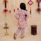 Girls Yellow and Pink Kurta with Pink Pallazo