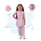 Girls Colourful Stripes Co Ord Set