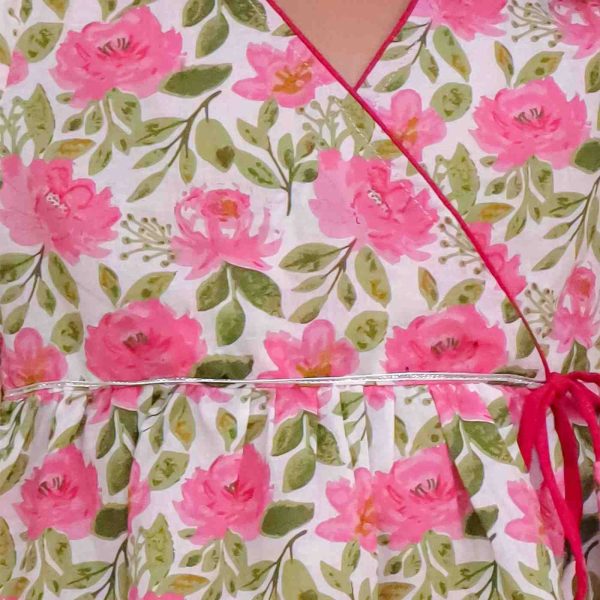 Girls Yellow and Pink Kurta with Pink Pallazo
