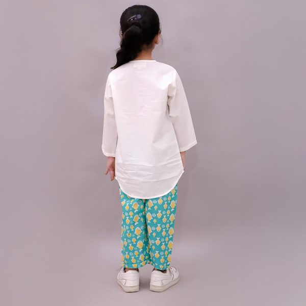 Kids Fish Print Kurta Pajama Night suit