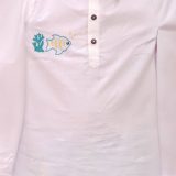 Kids Fish Print Kurta Pajama Night suit