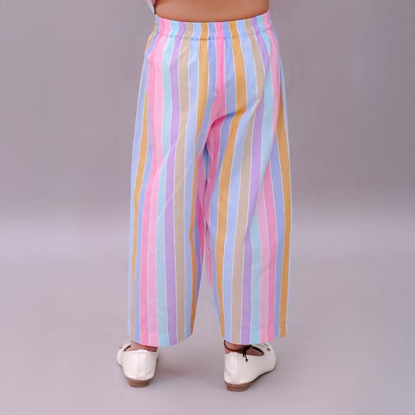 Girls Colourful Stripes Co Ord Set