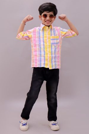 Boys Multicolour Check Shirt