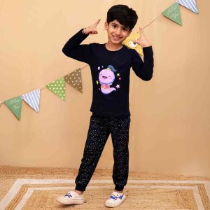 Unisex Dark Blue Little Ginnie Mascot Night suit