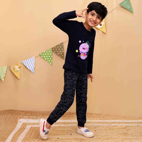 Unisex Dark Blue Little Ginnie Mascot Night suit
