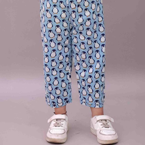 Kids Penguin Print Kurta Pajama Night suit