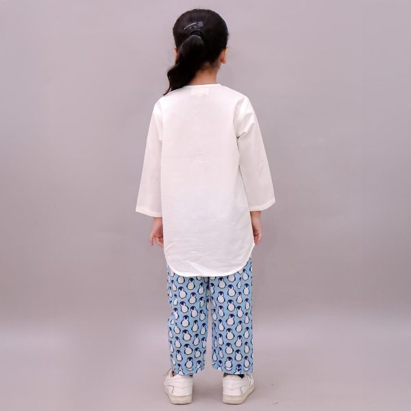 Kids Penguin Print Kurta Pajama Night suit