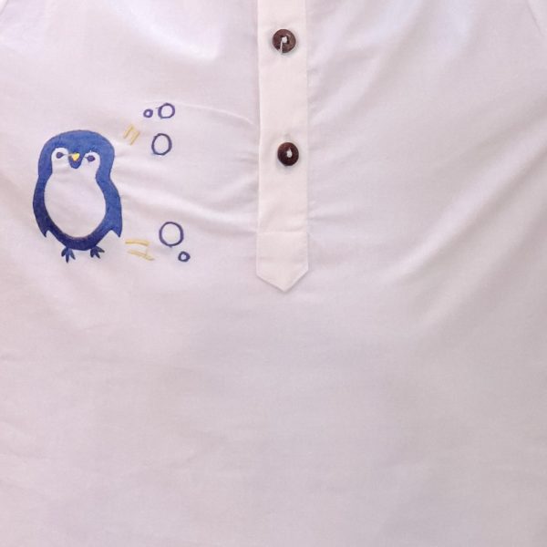 Kids Penguin Print Kurta Pajama Night suit