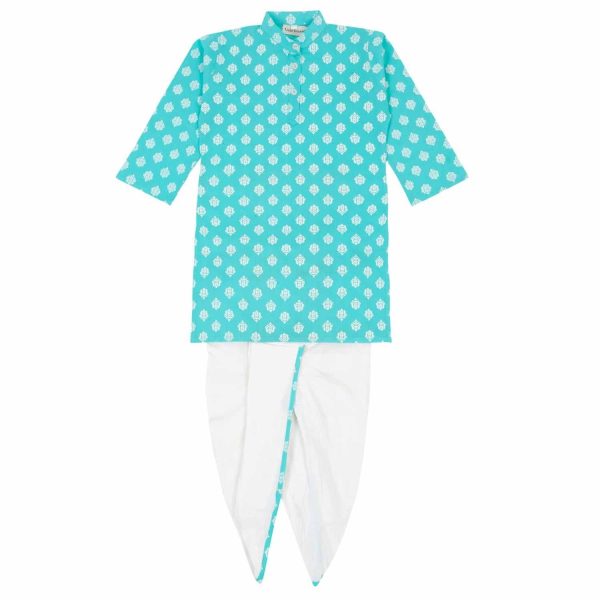 Boys Sky Blue Dhoti Kurta