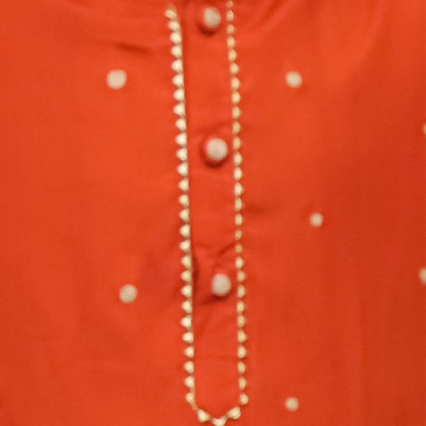 Boys Rust Orange Ethnic Kurta Pajama