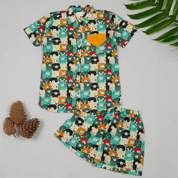 Boys Animal Print Shorts Set