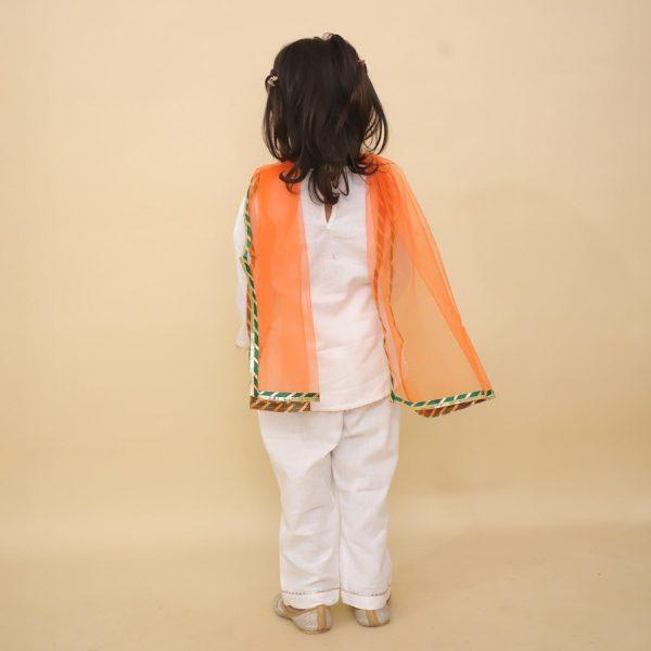 White Suit With Dupatta For Girls