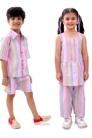 Colourful Stripes Sibling Set