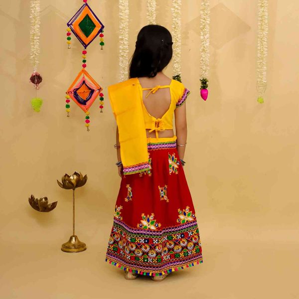 Girls Red chaniya choli with dupatta