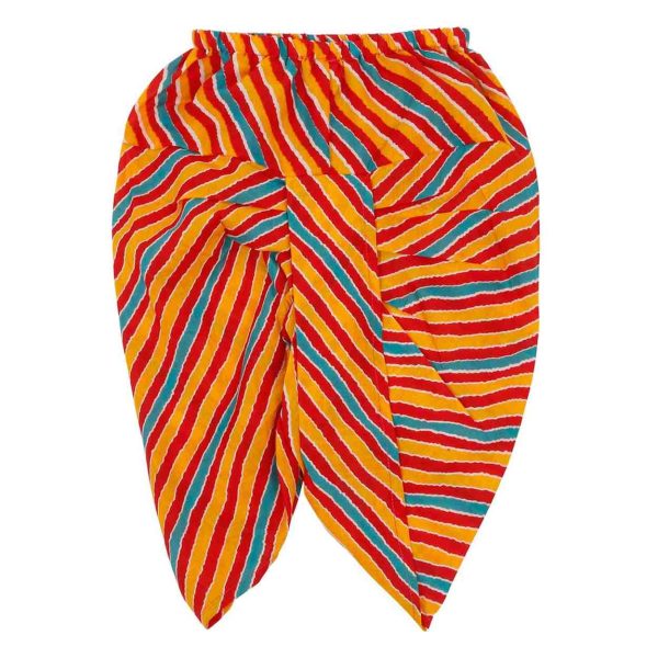 Boys Red Bandhani Dhoti Kurta