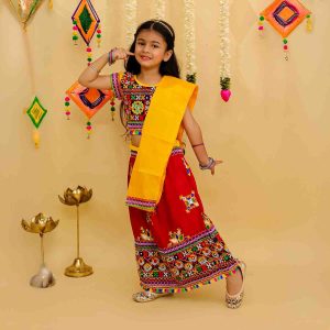 Girls Red chaniya choli with dupatta