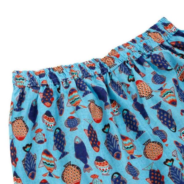 Boys Fish Print Shorts Set