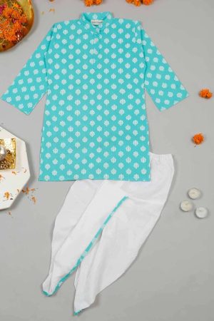 Boys Sky Blue Dhoti Kurta