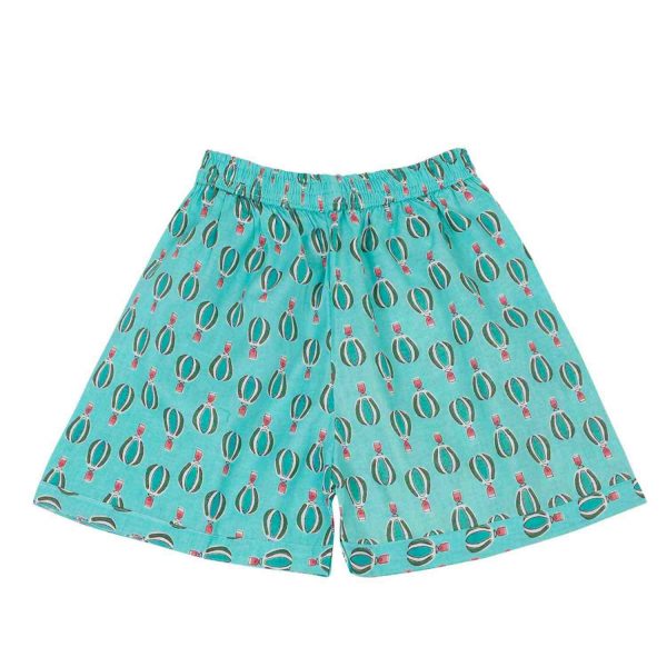 Boys Blue Hot Air Balloon Shorts Set