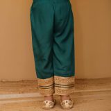 Girls Tourquoise Green Ethnic Suit Set