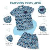 Boys Fish Print Shorts Set