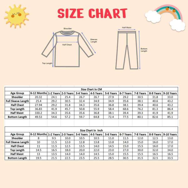 Boys Tourquoise Green Ethnic Kurta Pajama Chart