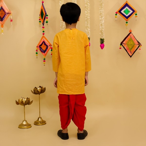 Boys Krishna Embroidery Dhoti Kurta