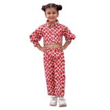 Girls Strawberry Print Co ord Set