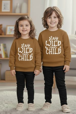 Dark Brown Printed Sweatshirt