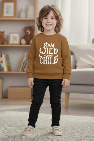 Dark Brown Printed Sweatshirt
